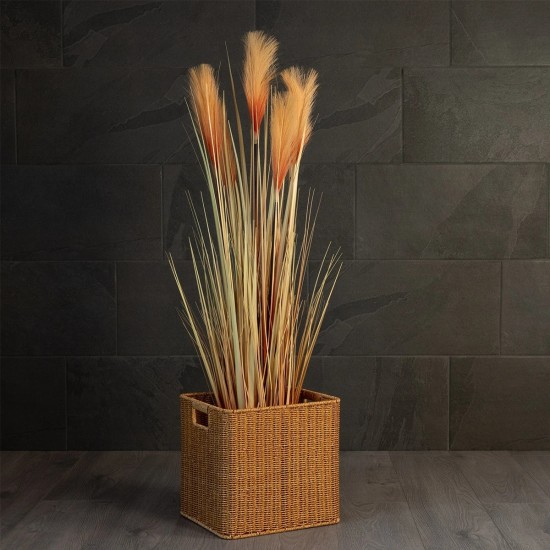 GloboStar® Artificial Garden CAVES 21496 Διακοσμητικό Πλεκτό Καλάθι - Κασπώ Γλάστρα - Flower Pot Μπεζ Μ32 x Π28 x Υ30cm GloboStar® Artificial Garden CAVES 21496 Διακοσμητικό Πλεκτό Καλάθι - Κασπώ Γλάστρα - Flower Pot Μπεζ Μ32 x Π28 x Υ30cm