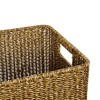 GloboStar® Artificial Garden SIENA 21497 Διακοσμητικό Πλεκτό Καλάθι - Κασπώ Γλάστρα - Flower Pot Μπεζ Μ32 x Π28 x Υ30cm