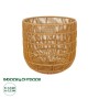 GloboStar® Artificial Garden DAKOTA 21498 Διακοσμητικό Πλεκτό Καλάθι - Κασπώ Γλάστρα - Flower Pot Μπεζ Φ33cm x Υ33cm