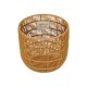 GloboStar® Artificial Garden DAKOTA 21498 Διακοσμητικό Πλεκτό Καλάθι - Κασπώ Γλάστρα - Flower Pot Μπεζ Φ33cm x Υ33cm