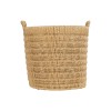 GloboStar® Artificial Garden BARBADOS 21499 Διακοσμητικό Πλεκτό Καλάθι - Κασπώ Γλάστρα - Flower Pot Μπεζ Μ28 x Π28 x Υ26cm