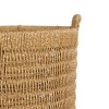 GloboStar® Artificial Garden BARBADOS 21499 Διακοσμητικό Πλεκτό Καλάθι - Κασπώ Γλάστρα - Flower Pot Μπεζ Μ28 x Π28 x Υ26cm