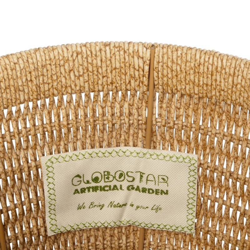 GloboStar® Artificial Garden BARBADOS 21499 Διακοσμητικό Πλεκτό Καλάθι - Κασπώ Γλάστρα - Flower Pot Μπεζ Μ28 x Π28 x Υ26cm