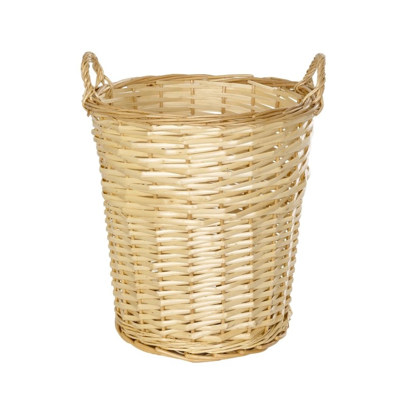 GloboStar® Artificial Garden ARIZONA 21503 Διακοσμητικό Πλεκτό Καλάθι - Κασπώ Γλάστρα - Flower Pot Μπεζ Φ36 x Υ38cm