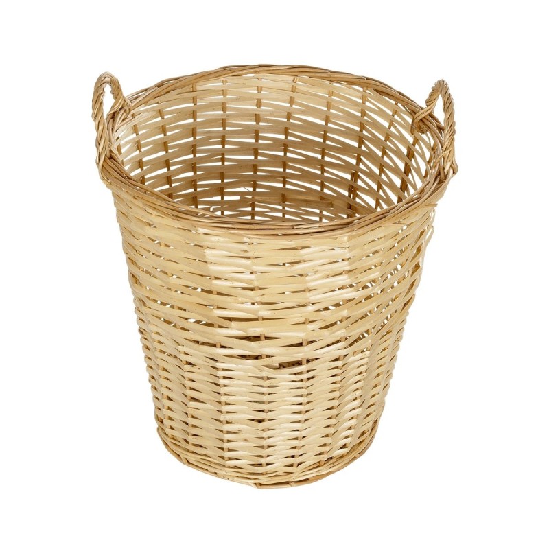 GloboStar® Artificial Garden ARIZONA 21504 Διακοσμητικό Πλεκτό Καλάθι - Κασπώ Γλάστρα - Flower Pot Μπεζ Φ42 x Υ42cm