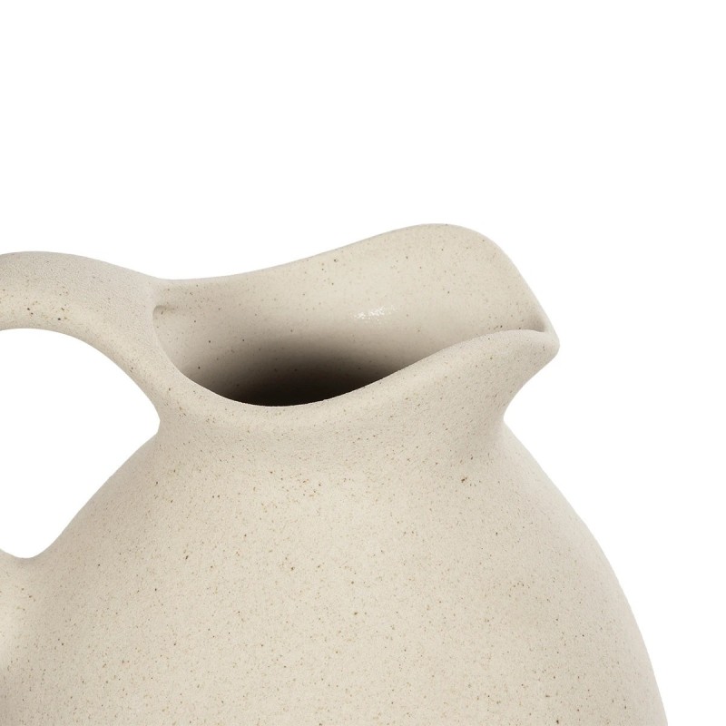 GloboStar® Artificial Garden ARMENOVILLE 21505 Διακοσμητικό Κεραμικό Βάζo Μπέζ Φ18 x Υ16 cm