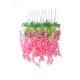 GloboStar® Artificial Garden HOT PINK WISTERIA FLOWER BRANCH 21512 Σετ 12 Τεχνητά Διακοσμητικά κλαδιά Βιστέριας Έντονο Ροζ Φ45 x Υ120cm
