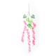 GloboStar® Artificial Garden HOT PINK WISTERIA FLOWER BRANCH 21512 Σετ 12 Τεχνητά Διακοσμητικά κλαδιά Βιστέριας Έντονο Ροζ Φ45 x Υ120cm