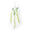 GloboStar® Artificial Garden GREEN WISTERIA FLOWER BRANCH 21514 Σετ 12 Τεχνητά Διακοσμητικά κλαδιά Βιστέριας Πράσινο Φ45 x Υ120cm