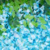 GloboStar® Artificial Garden BLUE WISTERIA FLOWER BRANCH 21515 Σετ 12 Τεχνητά Διακοσμητικά κλαδιά Βιστέριας Μπλέ Φ45 x Υ120cm