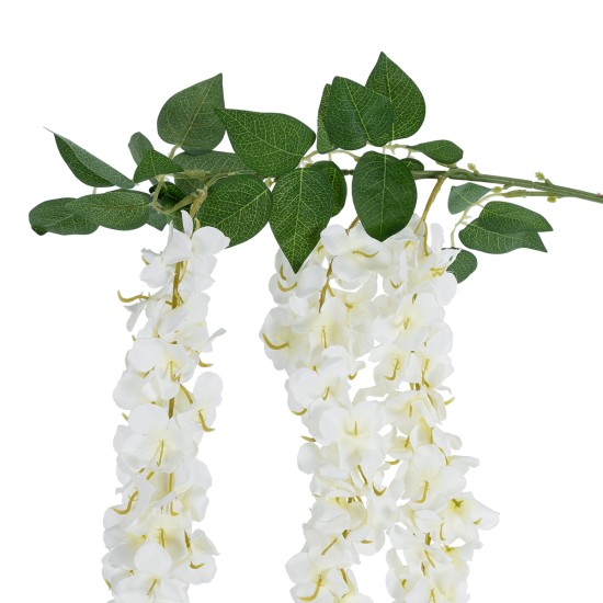 GloboStar® Artificial Garden WHITE WISTERIA FLOWER BRANCH 21516 Τεχνητό Διακοσμητικό κλαδί Βιστέρια Λευκό Φ45 x Υ164cm GloboStar® Artificial Garden WHITE WISTERIA FLOWER BRANCH 21516 Τεχνητό Διακοσμητικό κλαδί Βιστέρια Λευκό Φ45 x Υ164cm