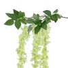 GloboStar® Artificial Garden GREEN WISTERIA FLOWER BRANCH 21520 Τεχνητό Διακοσμητικό κλαδί Βιστέρια Πράσινο Φ45 x Υ164cm