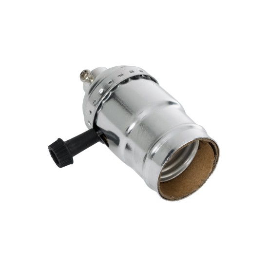 GloboStar® 78965 Ντουί Vintage Industrial Retro E27 με Διακόπτη ON/OFF - Ασημί - Μ5.5 x Π3.6 x Υ7cm GloboStar® 78965 Ντουί Vintage Industrial Retro E27 με Διακόπτη ON/OFF - Ασημί - Μ5.5 x Π3.6 x Υ7cm