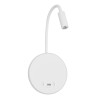GLOBOSTAR® GOOSE 61693 Μοντέρνο Φωτιστικό Τοίχου - Απλίκα Ξενοδοχείου Reading Light με Φορτιστή USB 3A LED 6W 600lm 36° & 360° AC 220-240V IP20 Θερμό Λευκό 2700K - CREE XPE & Lumileds SMD Chip - Λευκό Ματ - Μ15.5 x Π15 x Υ30.5cm - 3 Χρόνια Εγγύηση