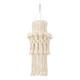 GloboStar® 36200 ETHIOPIA Boho Καπέλο Φωτιστικού- Μακραμέ Πλεκτό Χειροποίητο Μπεζ Σχοινί Μ30 x Π30 x Υ90cm