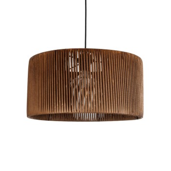 GLOBOSTAR® KYCLOS 203-0047 Boho Κρεμαστό Φωτιστικό Οροφής με Ντουί 1 x E27 AC 220-240V IP20 - Καφέ - M40 x Π40 x Υ25.5cm