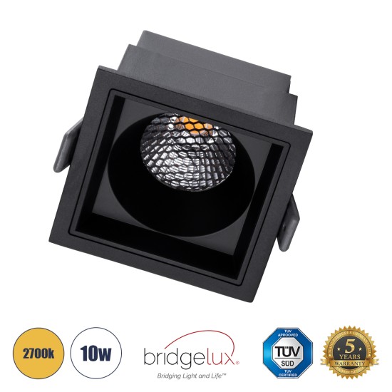 GloboStar® PLUTO-M 60275 Χωνευτό LED Spot Downlight TrimLess Μ8.4xΠ8.4cm 10W 1250lm 38° AC 220-240V IP20 Μ8.4 x Π8.4 x Υ5.9cm - Τετράγωνο - Μαύρο & Anti-Glare HoneyComb - Θερμό Λευκό 2700K - Bridgelux COB - 5 Years Warranty GloboStar® PLUTO-M 60275 Χωνευτό LED Spot Downlight TrimLess Μ8.4xΠ8.4cm 10W 1250lm 38° AC 220-240V IP20 Μ8.4 x Π8.4 x Υ5.9cm - Τετράγωνο - Μαύρο & Anti-Glare HoneyComb - Θερμό Λευκό 2700K - Bridgelux COB - 5 Years Warranty