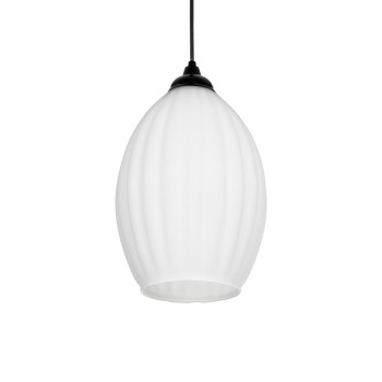 GLOBOSTAR® GURIA 206-0008 Μοντέρνο Κρεμαστό Φωτιστικό Οροφής με Ντουί 1 x E27 AC 220-240V IP20 - Λευκό - Μ19 x Π19 x Υ26cm