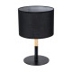 GloboStar® BRONX 01519 Μοντέρνο Επιτραπέζιο Φωτιστικό Πορτατίφ Μονόφωτο 1 x E27 IP20 Μαύρο Μέταλλο, Μπεζ Ξύλο με Μαύρο Ύφασμα - Μ25 x Π25 x Υ40cm GloboStar® BRONX 01519 Μοντέρνο Επιτραπέζιο Φωτιστικό Πορτατίφ Μονόφωτο 1 x E27 Μαύρο Μεταλλικό με Καπέλο Φ25xY40cm