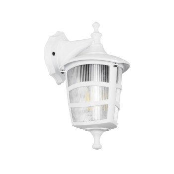 GLOBOSTAR® ZARDIN 203-0239 Vintage Φωτιστικό Τοίχου - Απλίκα με Ντουί 1 x E27 AC 220-240V IP44 - Λευκό - Μ17 x Π21 x Υ30cm