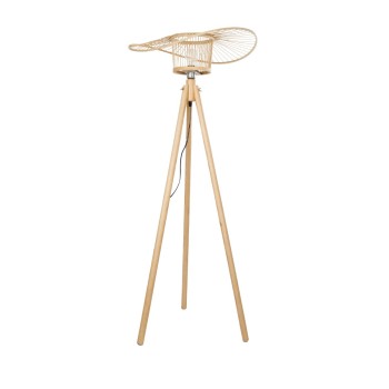 GLOBOSTAR® POPPY 01987 Boho Επιδαπέδιο Φωτιστικό με Ντουί 1 x E27 AC 220-240V IP20 - Μπεζ - Μ58 x Π58 x Υ138cm