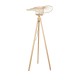 GloboStar® POPPY 01987 Boho Επιδαπέδιο Φωτιστικό Μονόφωτο 1 x E27 IP20 Μπεζ Ξύλο - Μ58 x Π58 x Υ138cm
