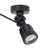 GloboStar® GARDENINI 61546 Επιφανειακό Φωτιστικό Σποτ Κήπου LED 5W 650lm 38° DC 24V IP68 Υψηλής Αντοχής ABS IK06 Φ7 x Υ14.5cm - Θερμό Λευκό 2700K Dimmable - Μαύρο - Bridgelux Chip - 3 Years Warranty