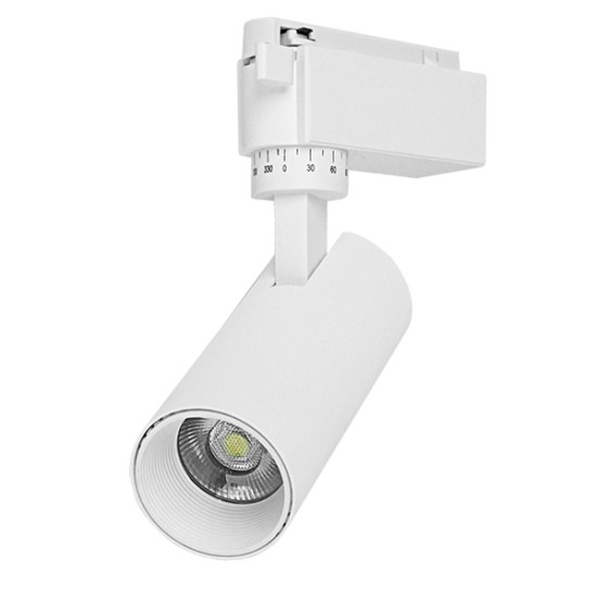 Globostar S-40010 Μονοφασικό Bridgelux COB LED Λευκό Φωτιστικό Σποτ Ράγας 10W 230V 1300lm 30° Ψυχρό Λευκό 6000k Globostar S-40010 Μονοφασικό Bridgelux COB LED Λευκό Φωτιστικό Σποτ Ράγας 10W 230V 1300lm 30° Ψυχρό Λευκό 6000k