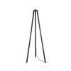 GloboStar® TRIPOD 203-0258 Μοντέρνο Επιδαπέδιο Φωτιστικό Μονόφωτο 1 x E27 IP20 Μαύρο Ξύλο - Μ38 x Π38 x Υ120cm