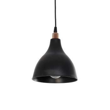 GLOBOSTAR® RADE 203-0124 Μοντέρνο Κρεμαστό Φωτιστικό Οροφής με Ντουί 1 x E27 AC 220-240V IP20 - Μαύρο & Χάλκινο - Μ18.5 x Π18.5 x Υ23cm