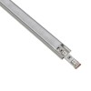 GLOBOSTAR® ALP-LINEAR CURBARIO 70802-1M Επιφανειακό Εύκαμπτο Προφίλ Αλουμινίου με Λευκό Γαλακτερό Πατητό Κάλυμμα για Ταινίες LED IP20 - Ασημί & Λευκό - Μ100 x Π1.8 x Υ0.5cm