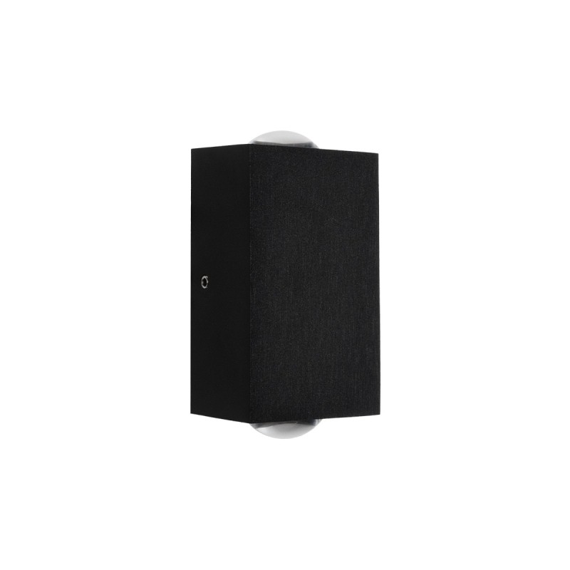 GLOBOSTAR® HIKARI 60685 Μοντέρνο Φωτιστικό Τοίχου - Απλίκα LED 4W 500lm 30° AC 220-240V Αδιάβροχο IP65 Θερμό Λευκό 2700K - CREE XPE Chip & TÜV SÜD Driver - Μαύρο Ματ - Μ6 x Π4 x Υ10.5cm - 5 Χρόνια Εγγύηση