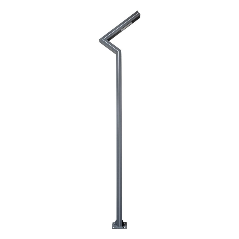 GLOBOSTAR® ZAPOPAN 90838 Φωτιστικό Urban Light Πλατείας/Πάρκου LED 30W 4080lm 120° AC 220-240V Αδιάβροχο IP65 IK09 Φυσικό Λευκό 5000K - LUMILEDs SMD Chip & MEANWELL Driver - Γκρι Ανθρακί - Μ75 x Π14 x Υ360cm - 5 Χρόνια Εγγύηση