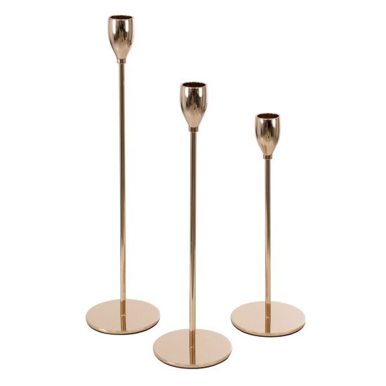 GloboStar® ISABELLA 35110 ΣΕΤ 3 Τεμ. Κηροπήγια Μεταλλικά Χάλκινα Φ8 x Υ33cm - Φ8 x Υ28.5cm - Φ8 x Υ23cm GloboStar® ISABELLA 35110 ΣΕΤ 3 Τεμ. Κηροπήγια Μεταλλικά Χάλκινα Φ8 x Υ33cm - Φ8 x Υ28.5cm - Φ8 x Υ23cm