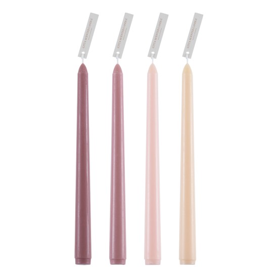 GloboStar® AUTUMN-CALM 35207 ΣΕΤ 4 Αρωματικά Κεριά Κηροπηγίου Παραφίνης με Άρωμα Άγριο Τριαντάφυλλο Πολύχρωμα Μ2 x Π2 x Υ25cm