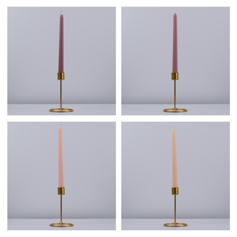 GloboStar® AUTUMN-CALM 35207 ΣΕΤ 4 Αρωματικά Κεριά Κηροπηγίου Παραφίνης με Άρωμα Άγριο Τριαντάφυλλο Πολύχρωμα Μ2 x Π2 x Υ25cm