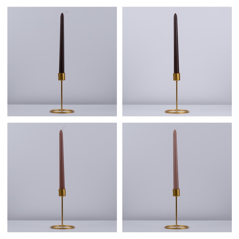 GloboStar® MOCHA-CREAM 35211 ΣΕΤ 4 Αρωματικά Κεριά Κηροπηγίου Παραφίνης με Άρωμα Σοκολάτα - Καφές Πολύχρωμα Μ2 x Π2 x Υ25cm