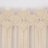 GloboStar® 35503 Μακραμέ Κουρτίνα Χειροποίητη Μπεζ Π100 x Υ115cm