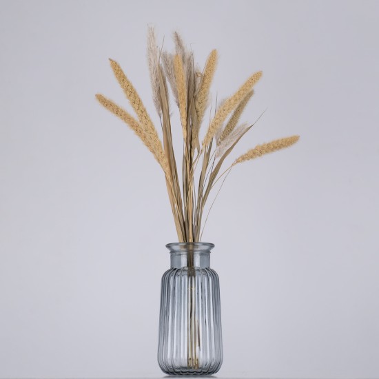 GloboStar® LAYLA 35601 Διακοσμητικό Βάζο Γυάλινο Γκρι Φ11 x Υ22cm GloboStar® LAYLA 35601 Διακοσμητικό Βάζο Γυάλινο Γκρι Φ11 x Υ22cm