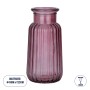 GLOBOSTAR® LAYLA 35604 Διακοσμητικό Γυάλινο Βάζο - Μωβ - Μ11 x Π11 x Υ22cm
