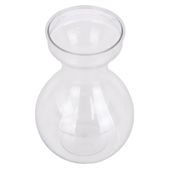 GloboStar® GRACE 35606 Διακοσμητικό Βάζο Πλαστικό Διάφανο Φ9 x Υ13cm