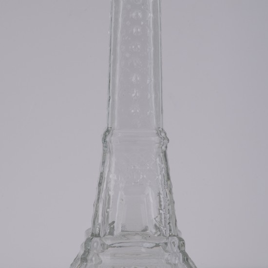 GloboStar® LUCY 35617 Διακοσμητικό Βάζο Γυάλινο Διάφανο με Σχοινί Φ10 x Υ23.3cm