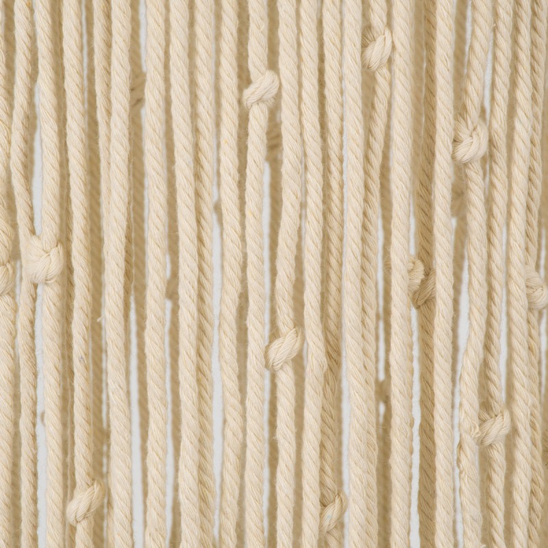 GloboStar® 36207 SENEGAL Boho Καπέλο Φωτιστικού- Μακραμέ Πλεκτό Χειροποίητο Μπεζ Σχοινί Μ30 x Π30  x Υ80cm