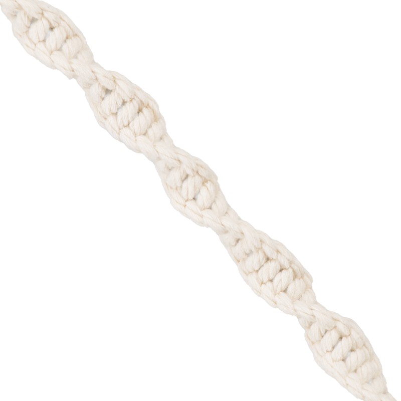 GloboStar® SHAQRA 36215 Μοντέρνο Κρεμαστό Φωτιστικό Μακραμέ Μονόφωτο 1 x E27 IP20 Μπεζ Ύφασμα - Μ4 x Π4 x Υ110cm