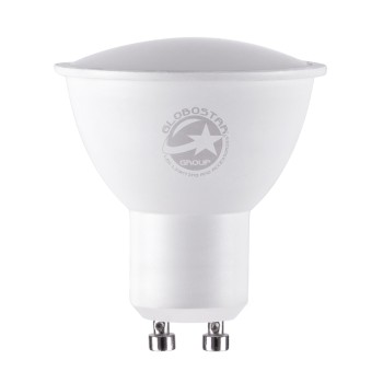 GLOBOSTAR® FLOODO 60102 Σποτ GU10 MR16 LED 8W 800lm 120° AC 220-240V IP20 Ψυχρό Λευκό 6000K - Bridgelux SMD Chip - Μ5 x Π5 x Υ5.8cm - 3 Χρόνια Εγγύηση