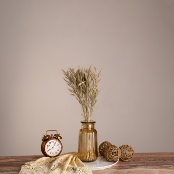 GloboStar® WHEAT 36548 Αποξηραμένο Φυτό Σίτος - Μπουκέτο Διακοσμητικών Κλαδιών Μπεζ - Πράσινο Υ60cm - Σετ 50 τμχ