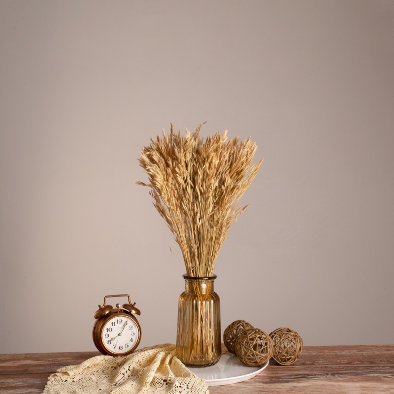 GloboStar® WHEAT 36550 Αποξηραμένο Φυτό Σίτος - Μπουκέτο Διακοσμητικών Κλαδιών Μπεζ Υ60cm