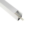 GLOBOSTAR® ALP-LINEAR BRIGHTRAIL 61774-3M Επιφανειακό / Κρεμαστό / Επιτοίχιο Προφίλ Αλουμινίου με Λευκό Γαλακτερό Πατητό Κάλυμμα για Ταινίες LED IP20 - Λευκό Ματ - Μ300 x Π5 x Υ7.5cm