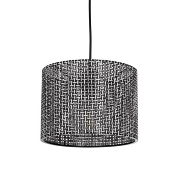 GLOBOSTAR® CLAIRIE 203-0133 Μοντέρνο Κρεμαστό Φωτιστικό Οροφής με Ντουί 1 x E27 AC 220-240V IP20 - Μαύρο & Λευκό - Μ22 x Π22 x Υ18cm