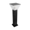 GLOBOSTAR® VEGGIE 90549 Φωτιστικό Κολωνάκι Κήπου με Ντουί 1 x E27 60° AC 220-240V Αδιάβροχο IP65 - Μαύρο - Μ20 x Π20 x Υ60cm - 2 Χρόνια Εγγύηση